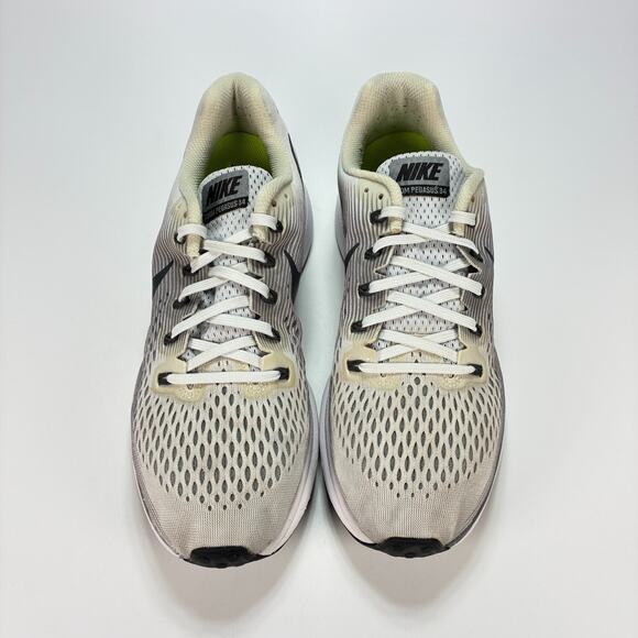 Nike Air Zoom Pegasus 34 Light Gray Lace Up Running Shoes 880555-010 Men's Sz 11 - Picture 3 of 11